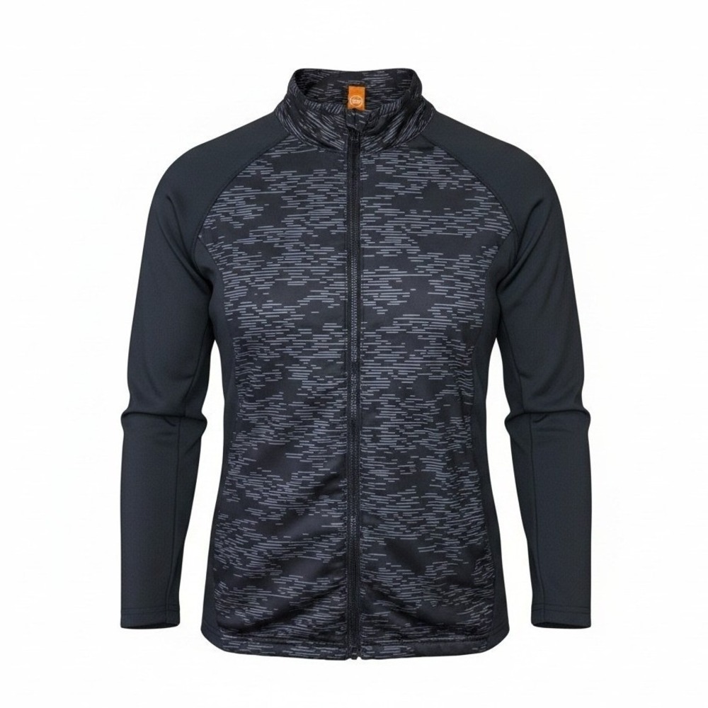 Peter Millar Merge Elite Boys Jacket Black Grey Full Zip Performance Size M 8-9